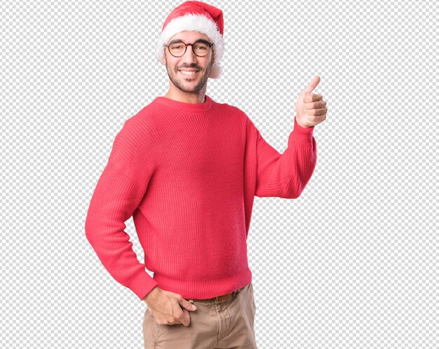 Conceptos de Navidad - hombre joven gesticulando