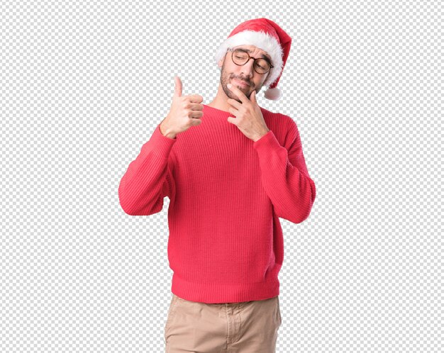 Conceptos de Navidad - hombre joven gesticulando