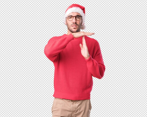 Conceptos de Navidad - hombre joven gesticulando