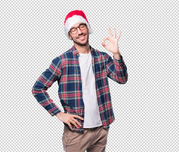 Conceptos de Navidad - hombre joven gesticulando