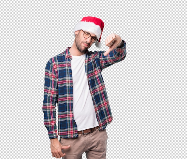 Conceptos de Navidad - hombre joven gesticulando