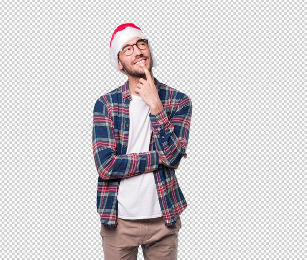 Conceptos de Navidad - hombre joven gesticulando