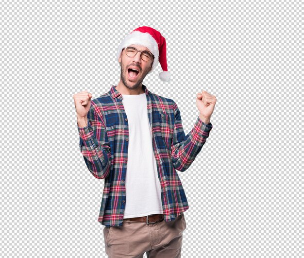 Conceptos de Navidad - hombre joven gesticulando