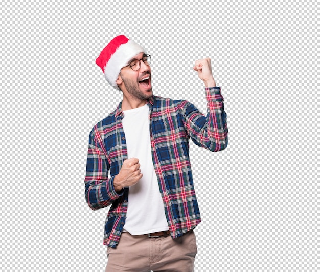 Conceptos de Navidad - hombre joven gesticulando