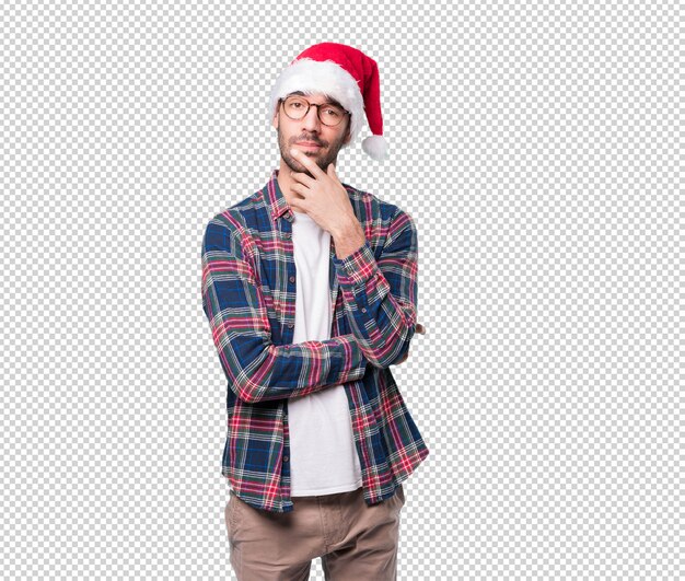 Conceptos de Navidad - hombre joven gesticulando