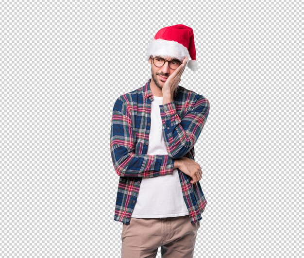 Conceptos de Navidad - hombre joven gesticulando
