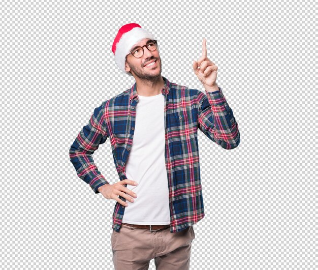 Conceptos de Navidad - hombre joven gesticulando