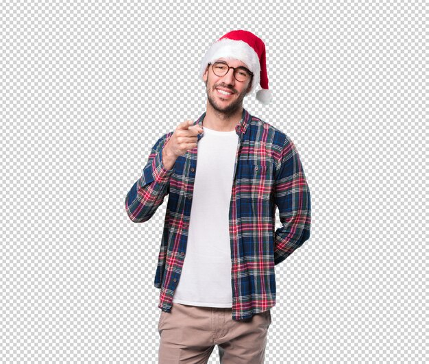 Conceptos de Navidad - hombre joven gesticulando