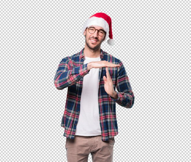 Conceptos de Navidad - hombre joven gesticulando