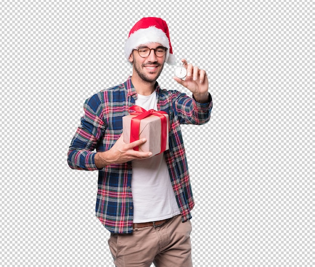 Conceptos de Navidad - hombre joven gesticulando