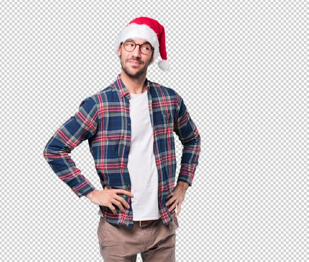 Conceptos de Navidad - hombre joven gesticulando