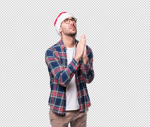 Conceptos de Navidad - hombre joven gesticulando