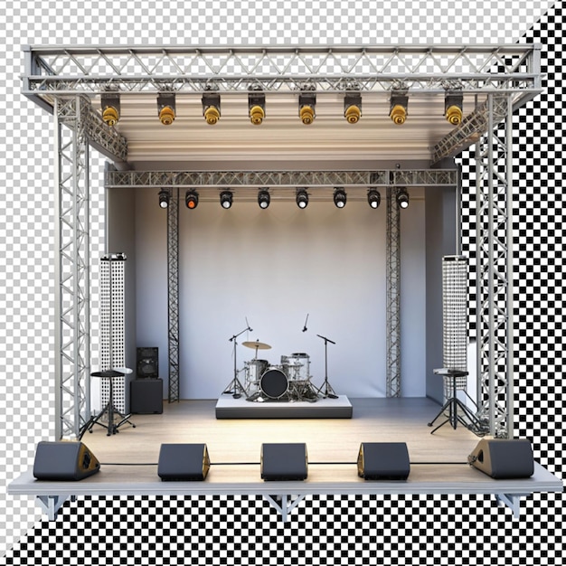 PSD concert stage on transparent background