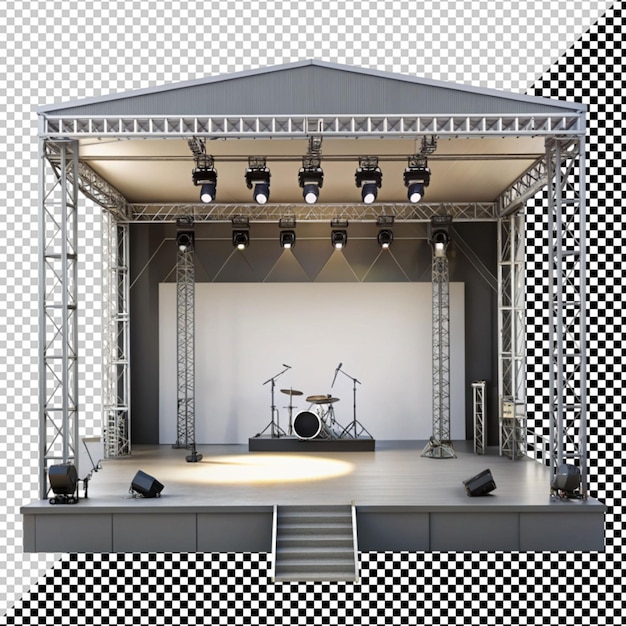 PSD concert stage on transparent background