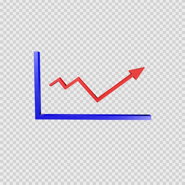 Concetto 3d di rendering di diagrammi di dati adatti ad aziende e uffici finanziari.