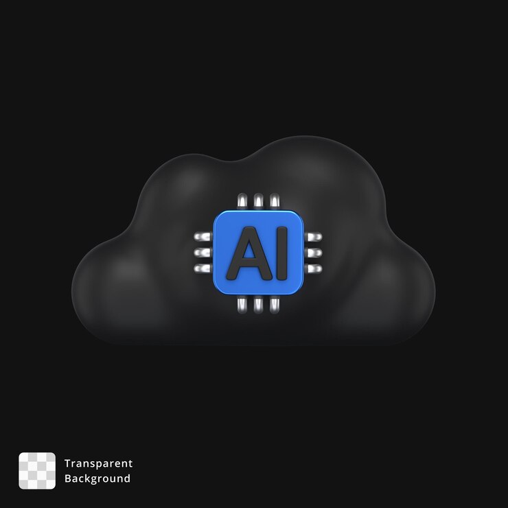 PSD concetto di cloud computing ai