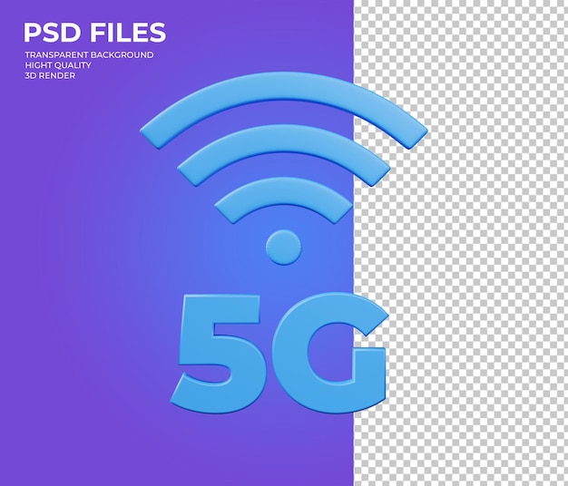 Concetto di connessione dati cellulare ad alta velocità per telecomunicazioni mobili Illustrazione di rendering 3D 5G
