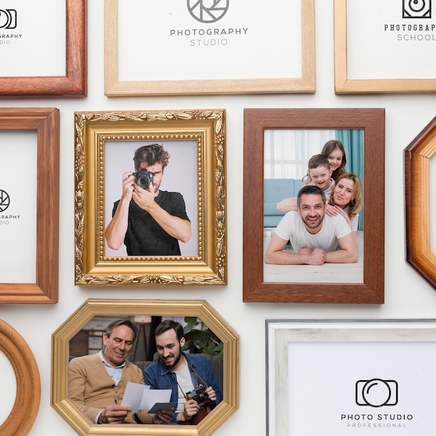 Concetto di cornice decorativa mock-up