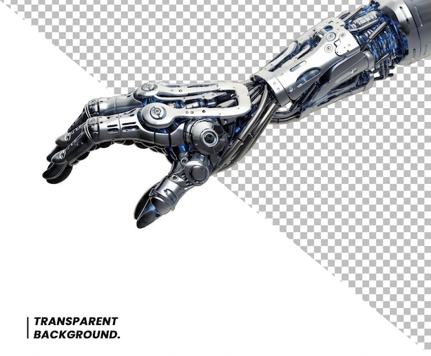 Concetto di design futuristico di un braccio meccanico robotico