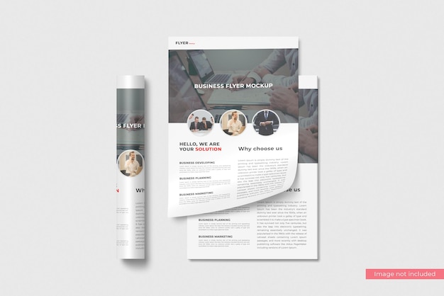 Concetto di design mockup flyer aziendale