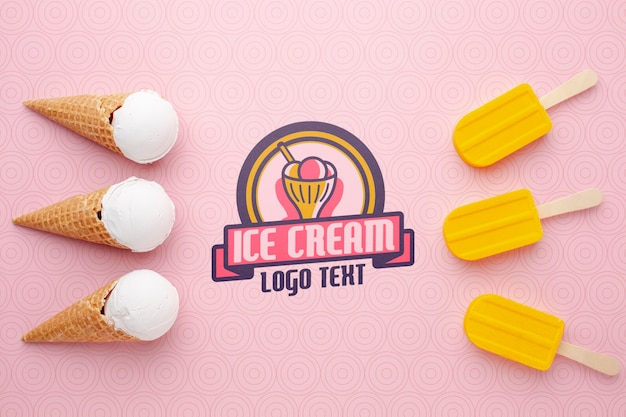 Concetto di gelato mock-up