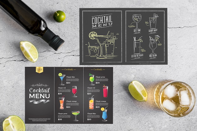 Concetto di menu del ristorante mock-up