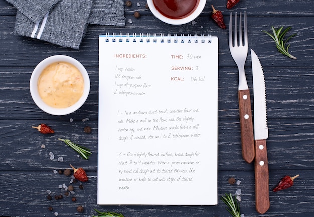Concetto di menu del ristorante mock-up