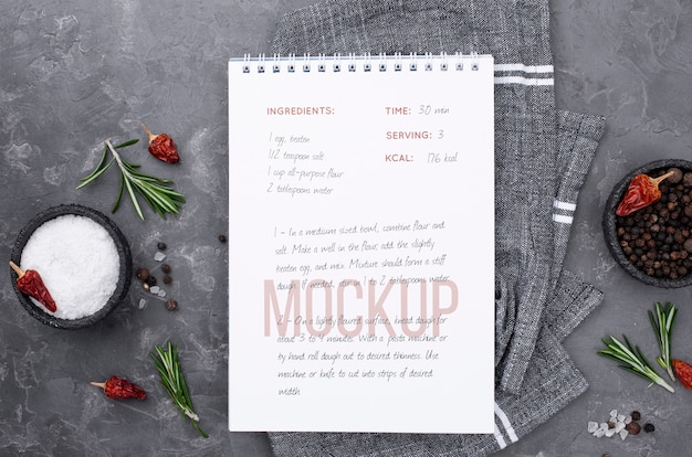 Concetto di menu del ristorante mock-up