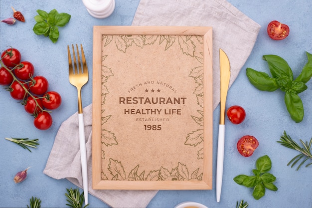 Concetto di menu del ristorante mock-up