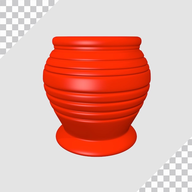 concetto di oggetto vaso di fiori 3d