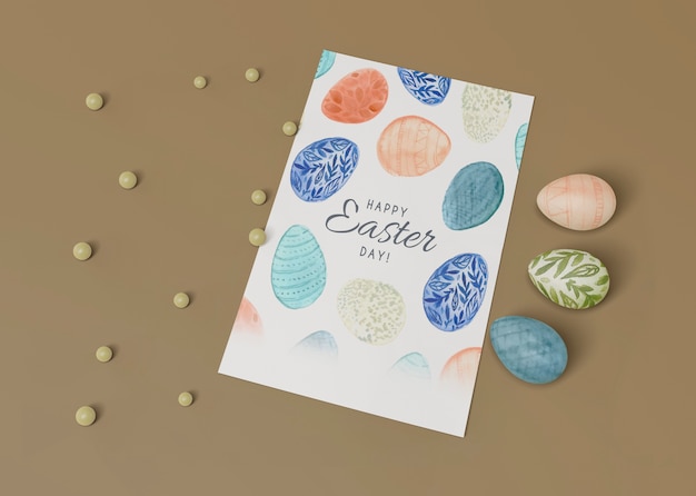 Concetto di Pasqua mock-up