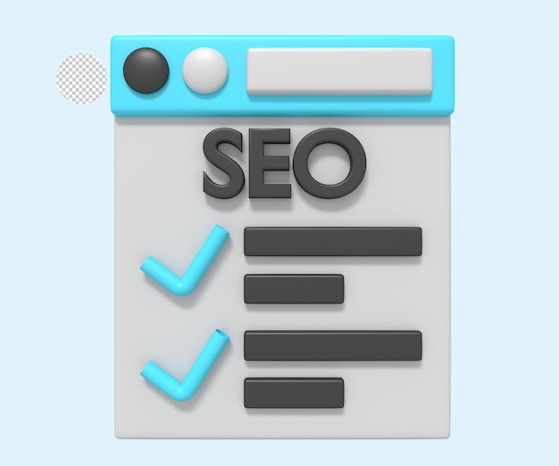 concetto di piano di lista SEO della pagina web