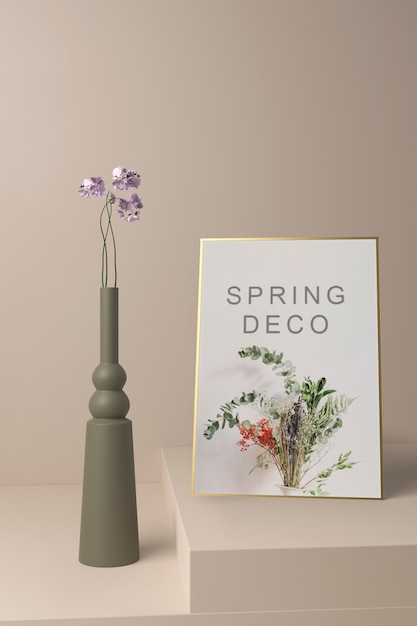 Concetto di primavera deco mock-up