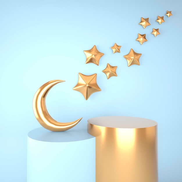 Concetto di Ramadan Kareem nella rappresentazione 3d