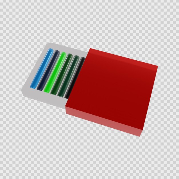 Concetto di rendering 3d a colori ad olio pastello