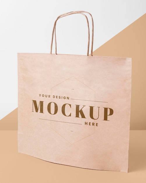 Concetto di sacchetto di carta con mock-up