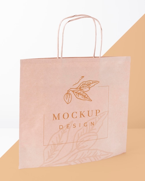 Concetto di sacchetto di carta con mock-up