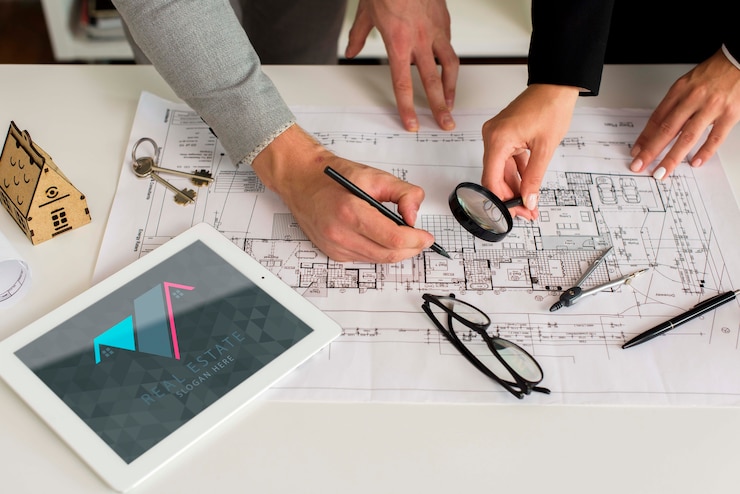 PSD concetto immobiliare mock-up