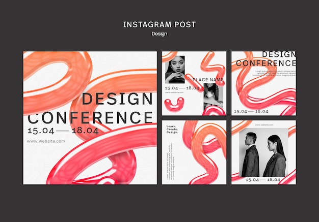 Concevoir Des Publications Instagram De Conférence