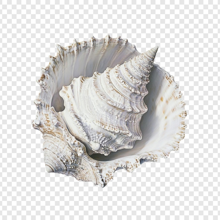PSD una concha de mar de primer plano una vista detallada de un majestuoso tesoro oceánico