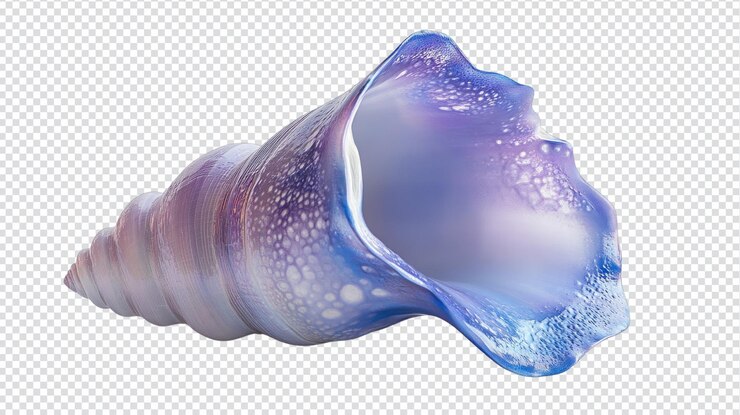 PSD una concha de mar suave con toques de púrpura y azul perfecta para la decoración costera materiales educativos o proyectos artísticos con inspiración de la vida marina