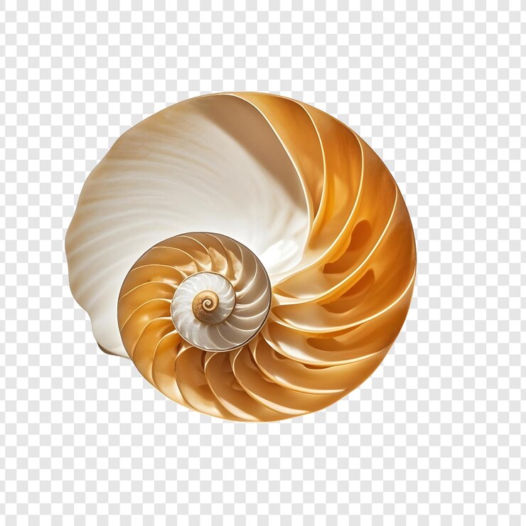 PSD concha de nautilus dorado