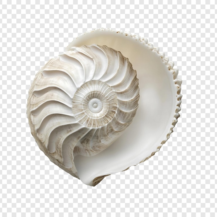 PSD la concha del nautilus una espiral de belleza oceánica