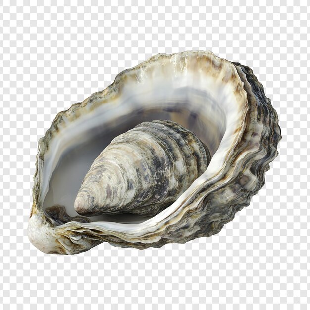 La concha de la ostra en primer plano