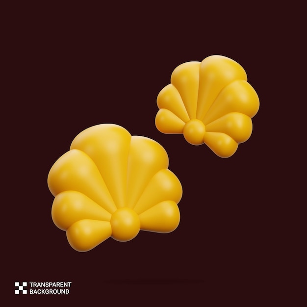 Conchas marinas renderizadas en PSD 3D