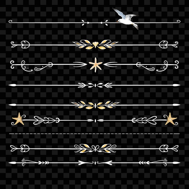 PSD conchiglie decorative di stelle e gabbiani blu morbido e abbronzatura sabbiosa ispirati alla somma costiera