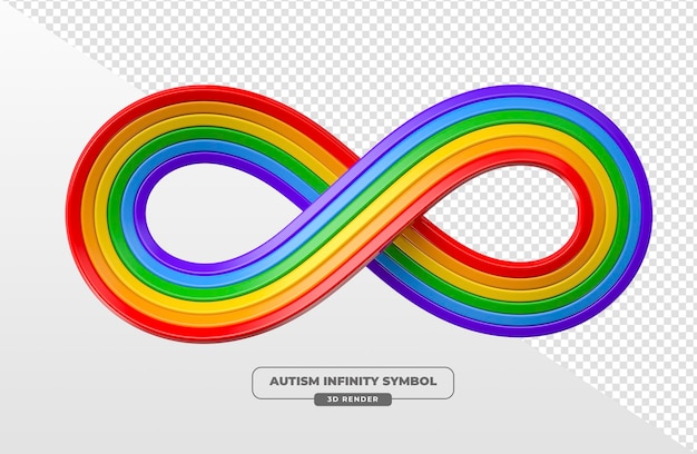 La conciencia del autismo el símbolo del arco iris del infinito