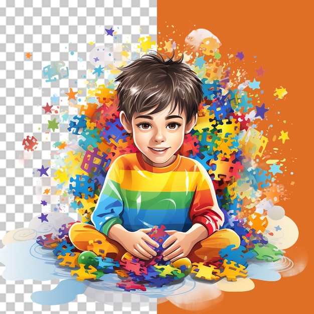 PSD conciencia png ilustración autismo