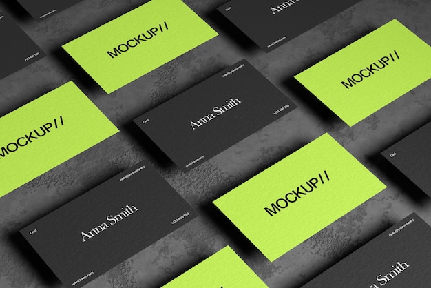 Concrete PSD business card mockup