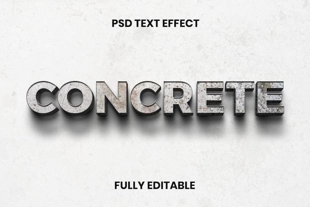 Concrete PSD Text Effect - Fully Editable